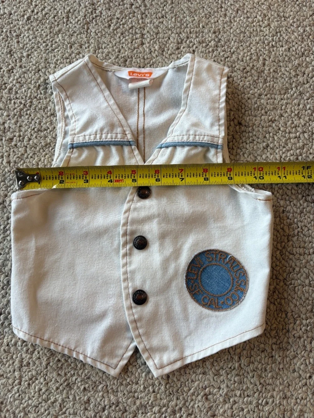 Vintage Levi's 3T Orange Tab Bell Bottom Set USA Western Vest Rare Bell Bottoms